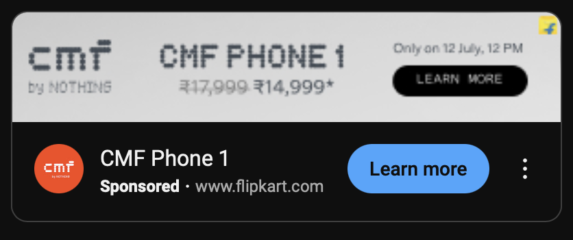 Flipkart Accidentally Reveals Price of Nothing’s CMF Phone 1 in India